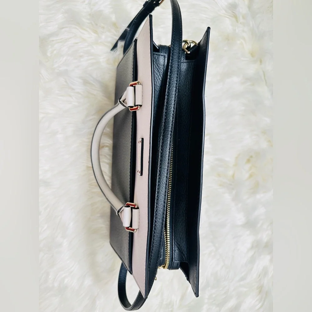 Kate Spade Two-Tone Black and Cream Cedar Street Maise Satchel - Picture 8 of 11